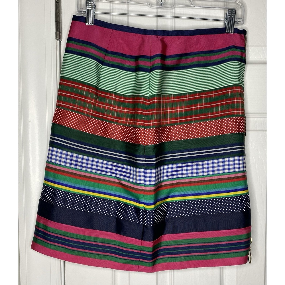 J. McLaughlin Women's Grosgrain Ribbon Striped Pencil Skirt Multicolor Size 6 - Picture 1 of 10